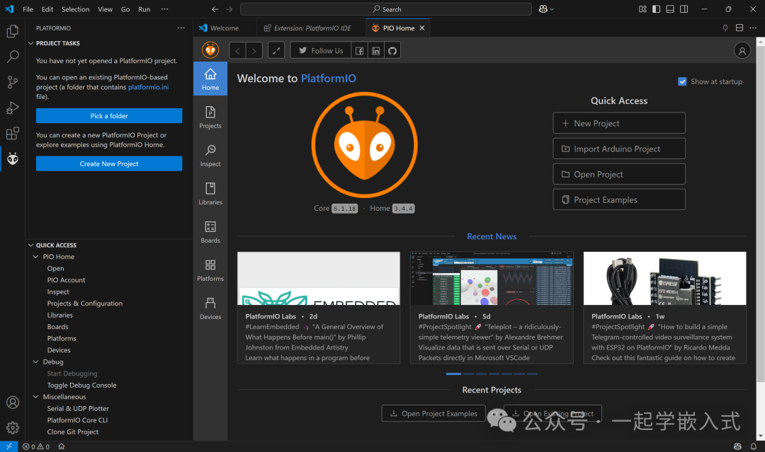 Cross-Platform Embedded Development Toolchain: PlatformIO