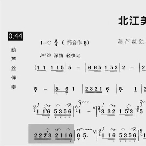 Dynamic Demonstration of 'Beijiang Mei' in C Major for Practice