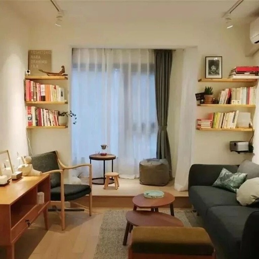 A 60 Square Meter Minimalist Wooden Style Apartment with Embedded Storage for Enhanced Practicality!