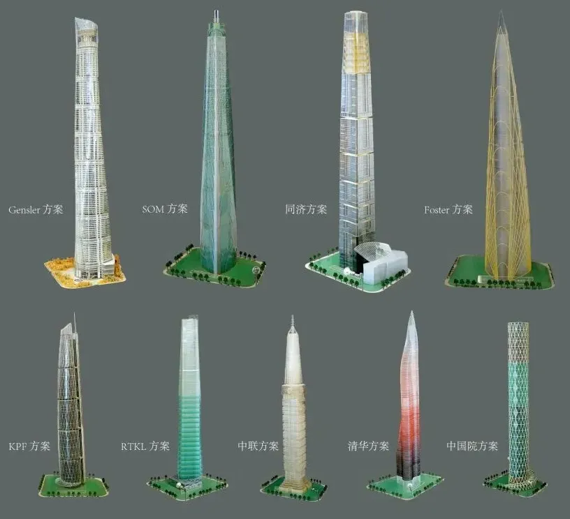 SOM's Design Proposal for the Shanghai Tower, Height 580 Meters