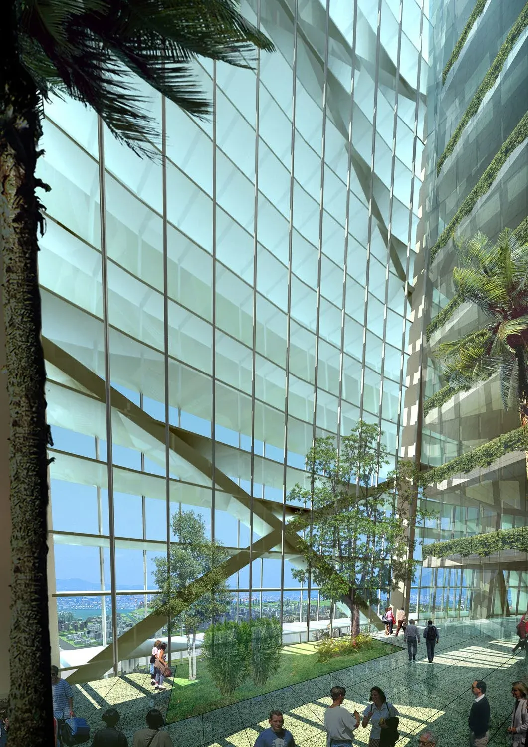 SOM's Design Proposal for the Shanghai Tower, Height 580 Meters