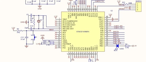 Circuit Diagram of 8-Channel DO Using STM32 Chip