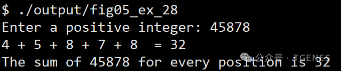 C Language Implementation of the Sum of Each Digit in an Integer
