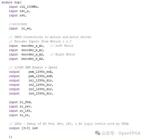 FPGA Design of RTL-Level Robot Motor Controller