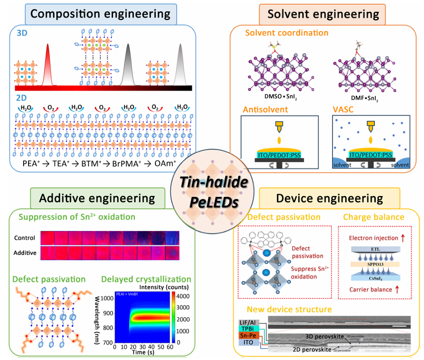 Review by Wang Jianpu & Huang Wei from Nanjing University of Technology: Tin Halide Perovskite Light Emitting Diodes