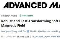 Professor Yu Shuhong, Professor Cong Huaiping, and Others in Adv. Mater.: Soft Microrobots Driven by Low Magnetic Fields