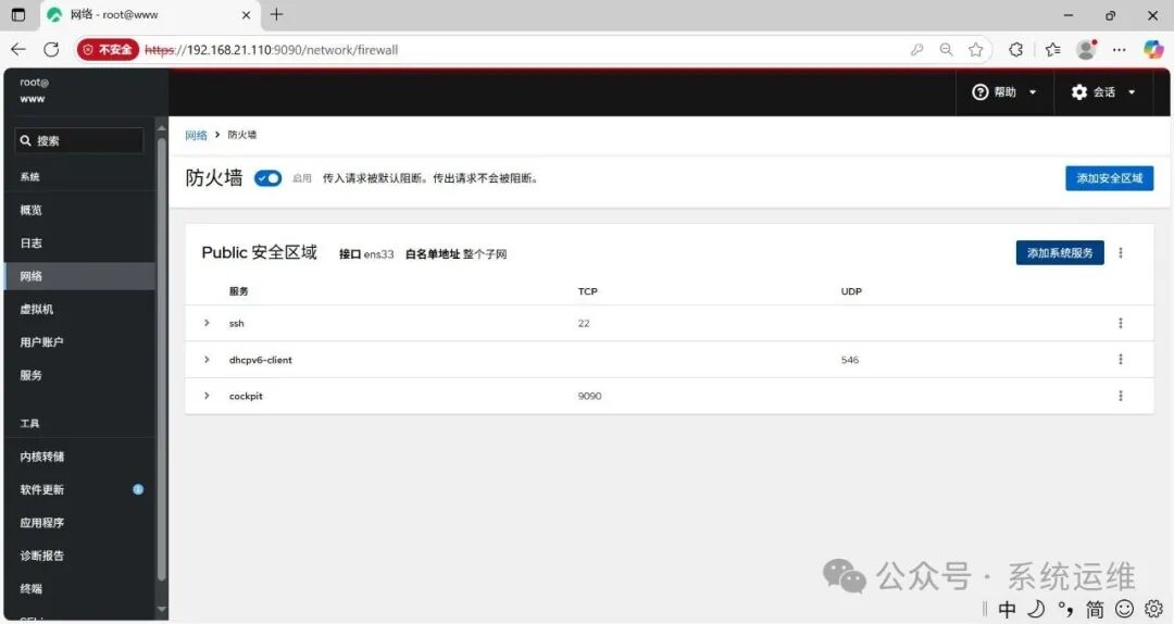 Installation and Usage of the Linux System Visualization Management Tool Cockpit