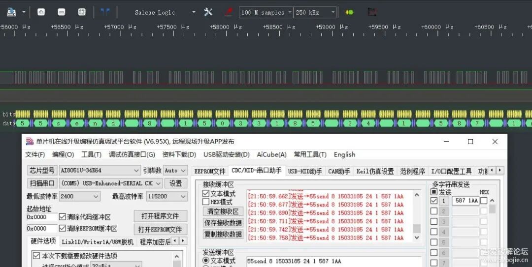 Creating a Simple Logic Analyzer Using Ai8051 to Simulate FX2LAFW Device