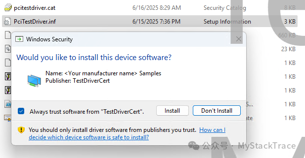 Windows PCI Device Driver Development Guide: How to Create a Test Signature for Drivers