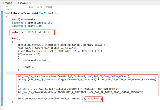 NXP S32K312 Development Board Review | Based on S32K312 - Implementing a Small Desk Lamp Function Using ADC to Control PWM Duty Cycle