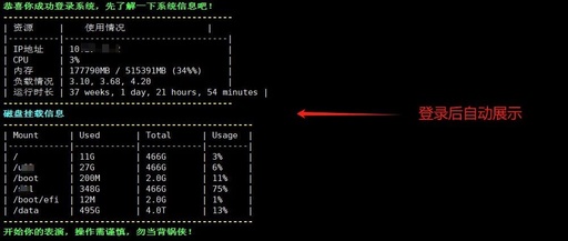 Boost Your Efficiency! Automatically Display CPU/Memory/Disk Usage on Linux Login with a Single Script!