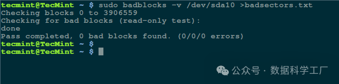 Linux: How to Detect Bad Sectors on Disks