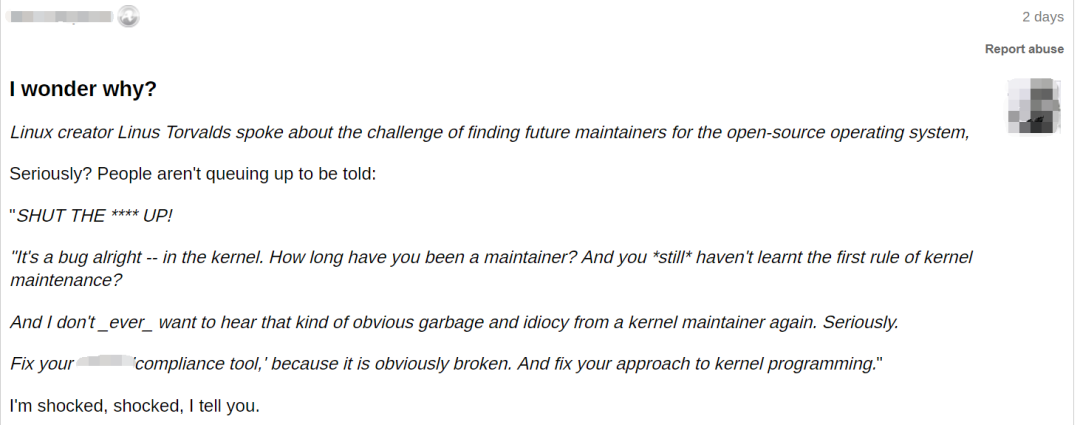 Finding Linux Kernel Maintainers: "I Don't Want to Be Yelled at by Linus"