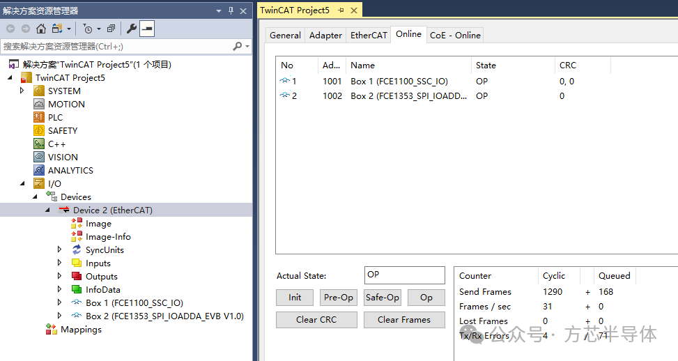Testing Process for Domestic EtherCAT Slave Chip FCE1100 and FCP32C335 DSP Chip Function Board