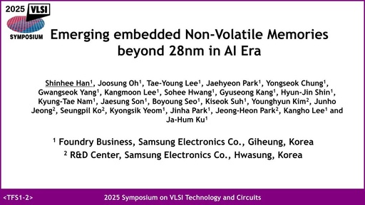 VLSI 2025: Samsung's Emerging Embedded Non-Volatile Memory