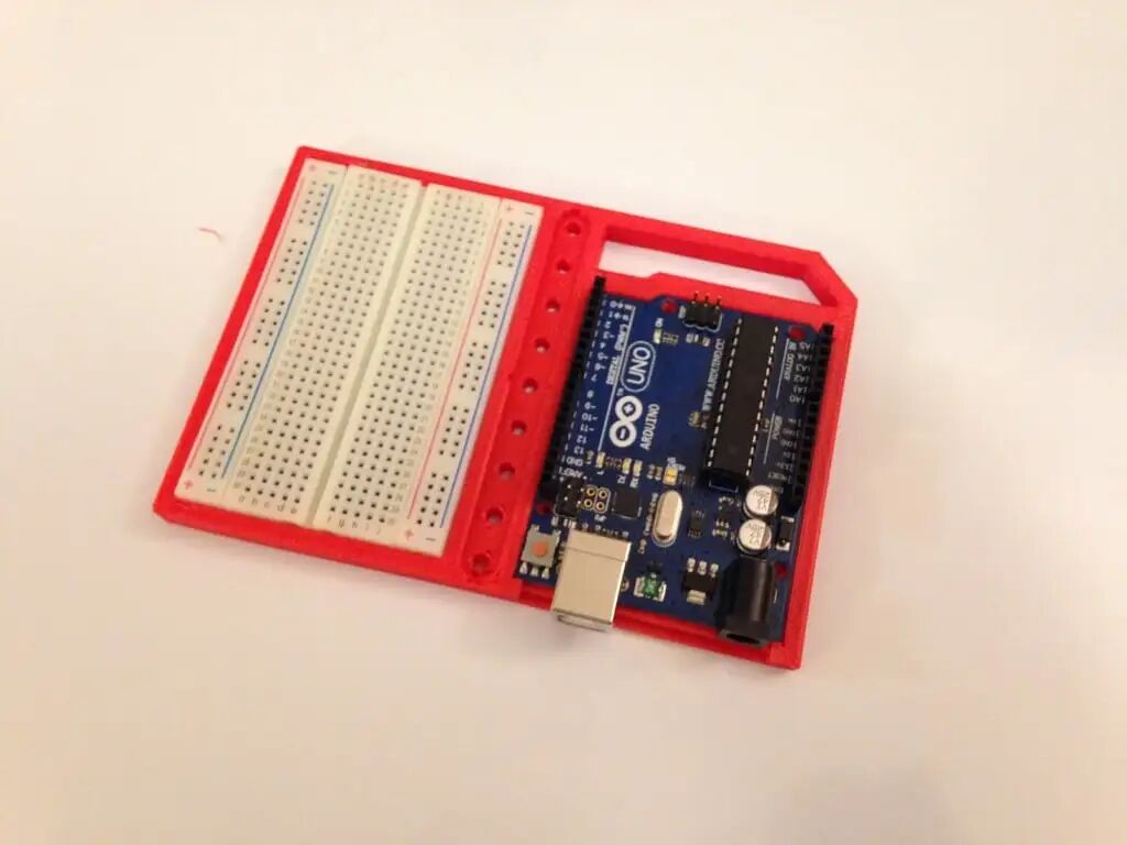 Build Your Desktop Electronic "Aircraft Carrier" with the Arduino Development Platform! 3D Printed Test Platform Integrates Development Boards, Breadboards, and Power Supply to Boost Your Development Efficiency