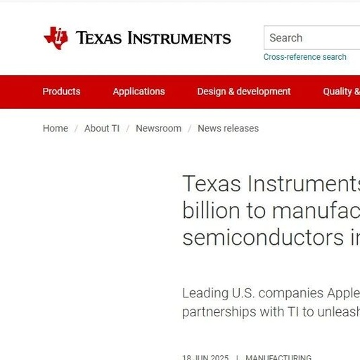 Texas Instruments Launches $60 Billion Factory Plan: Reshaping the U.S. Semiconductor Manufacturing Landscape