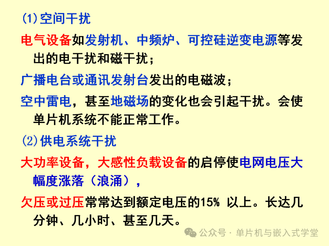 Reliability and Anti-Interference Design of Microcontroller Application Systems