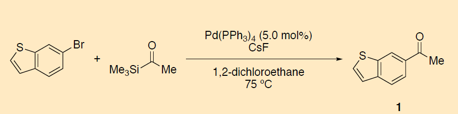 A New Non-Toxic Acetylation Reaction of Aryl Bromides Without Stille Coupling