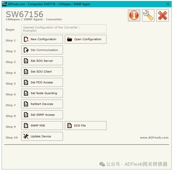 SNMP Proxy to CANopen - ADFweb Gateway Converter