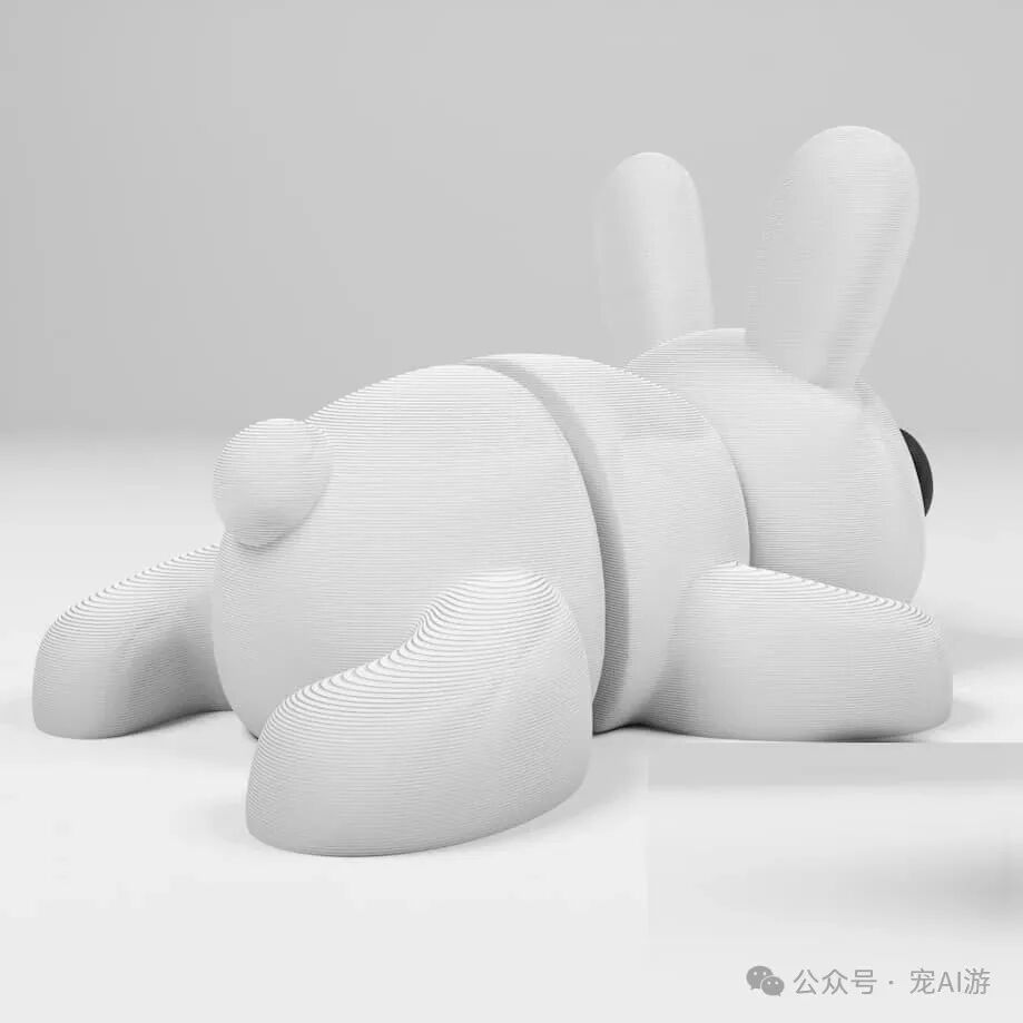 3D Printed Articulated Flexible Bunny - PLA Material, Movable Joints, Creative Desktop Pet DIY Model