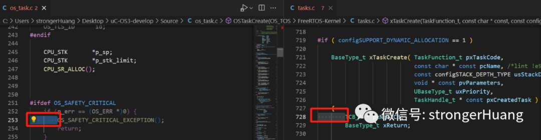Comparison of Coding Style Differences Between µCOS and FreeRTOS