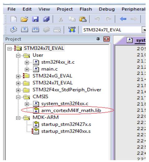 Using the STM32F4xx Hardware Floating Point Unit in ARM MDK
