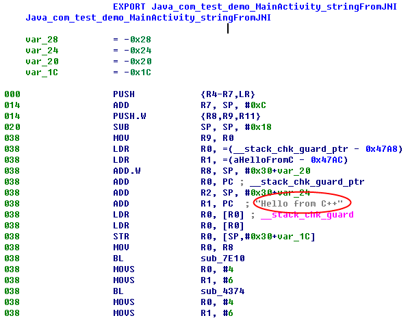 C/C++ Code Virtualization Protection in Mobile Applications