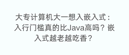 Is the Entry Barrier to Embedded Development Really Higher than Java? Does Experience Matter More as You Age?