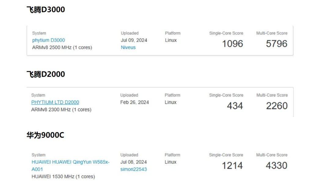 The Performance of Giant Baby ARM CPUs Lags Behind Mobile Chips