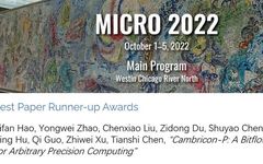 Cambricon-P Architecture Wins Runner-up for Best Paper at MICRO 2022
