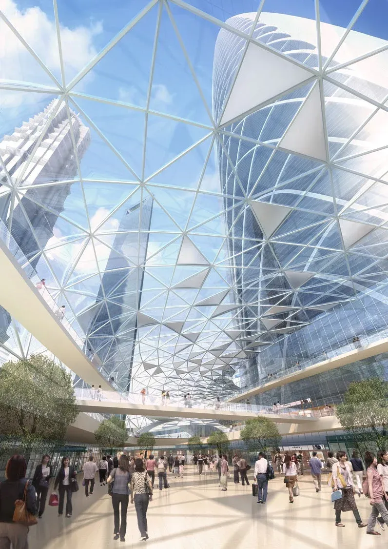 SOM's Design Proposal for the Shanghai Tower, Height 580 Meters