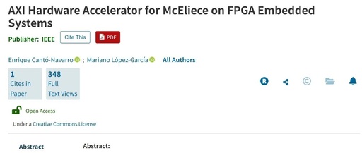 AXI Hardware Accelerator for McEliece on FPGA Embedded Systems