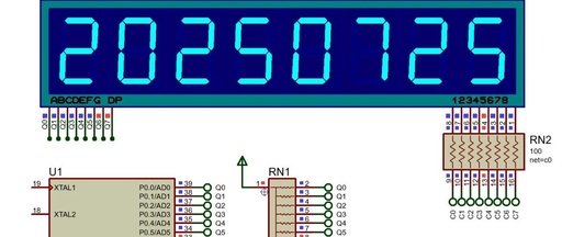 Dynamic Display of 7-Segment LED Using STC51 Microcontroller in Proteus Simulation