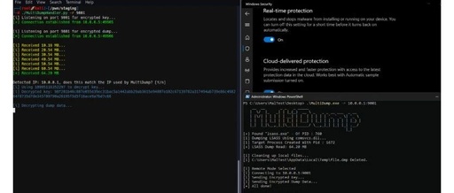 MultiDump - Bypassing Windows Defender to Dump and Extract LSASS Memory