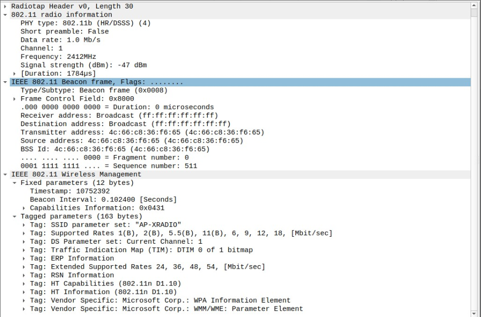 Wi-Fi Testing on Allwinner XR806 Development Board: Custom Sending of 802.11 Frames (Beacon Part)