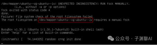 Troubleshooting Linux Boot Failures Due to File System Corruption (BusyBox, Entering Emergency Mode)