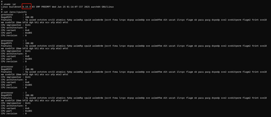 Running Linux 6.15.3 on ARM Cortex-X925 Platform (Troubleshooting Guide)