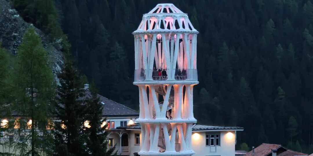 The World's Tallest 3D Printed White Tower Arrives in the Alps