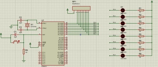 Step-by-Step Guide to Building a 51 Microcontroller LED Chaser Experiment Using Proteus