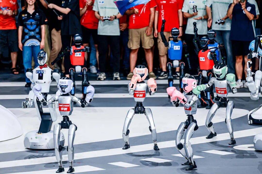The First World Humanoid Robot Sports Games Opens, Featuring AI Humanoid Robots in Formation
