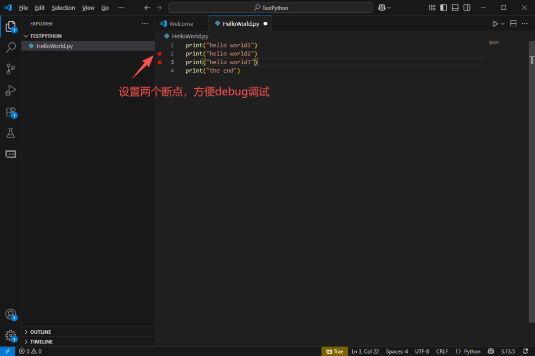 Debugging Your First Python Program in VS Code