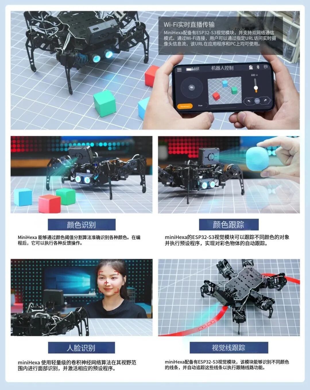 Open Source! Mini Hexapod AI Robot with AI Vision and Voice Interaction, Supports Arduino Programming and Sensor Expansion
