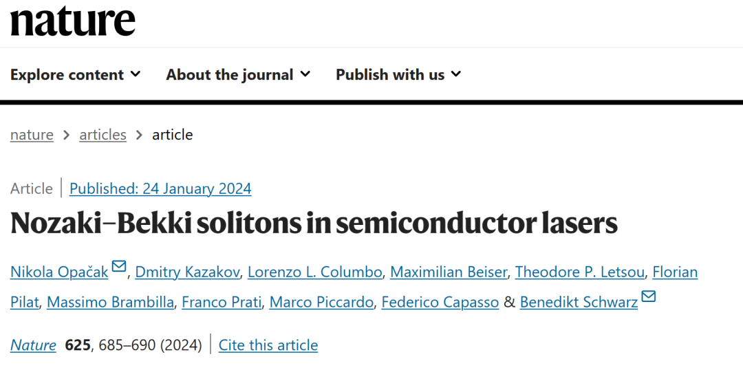 Research Perspective: Semiconductor Lasers - Optical Frequency Comb Sources | Nature
