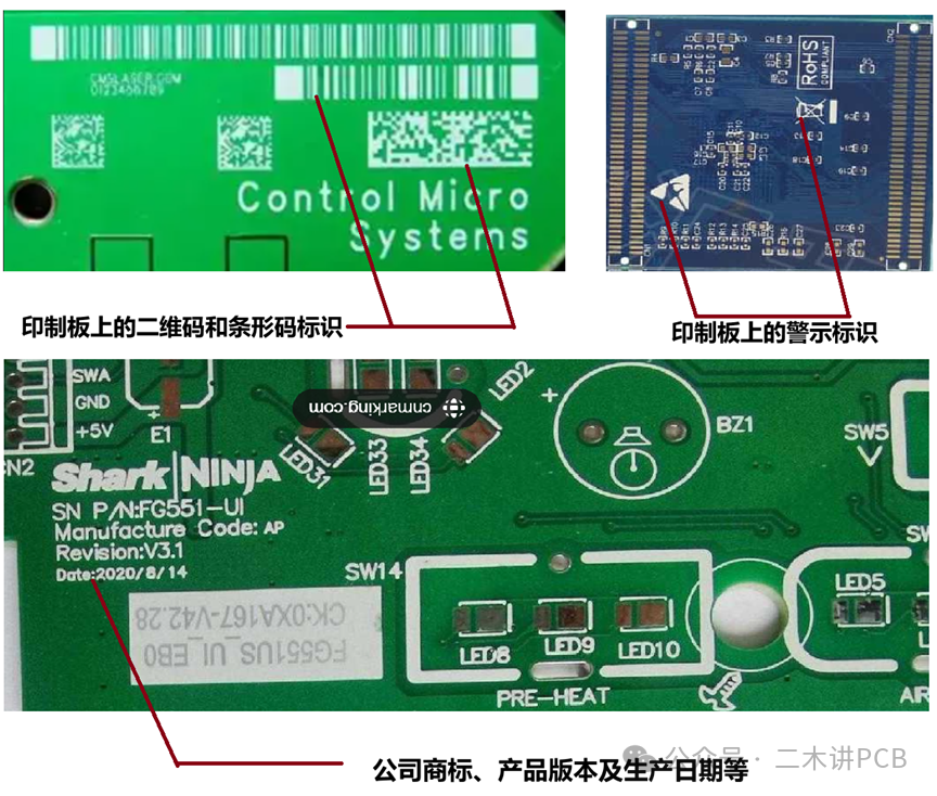 Various Identifications on Printed Circuit Boards
