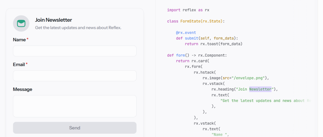 Reflex: A Pure Python Full-Stack Web App Development Framework