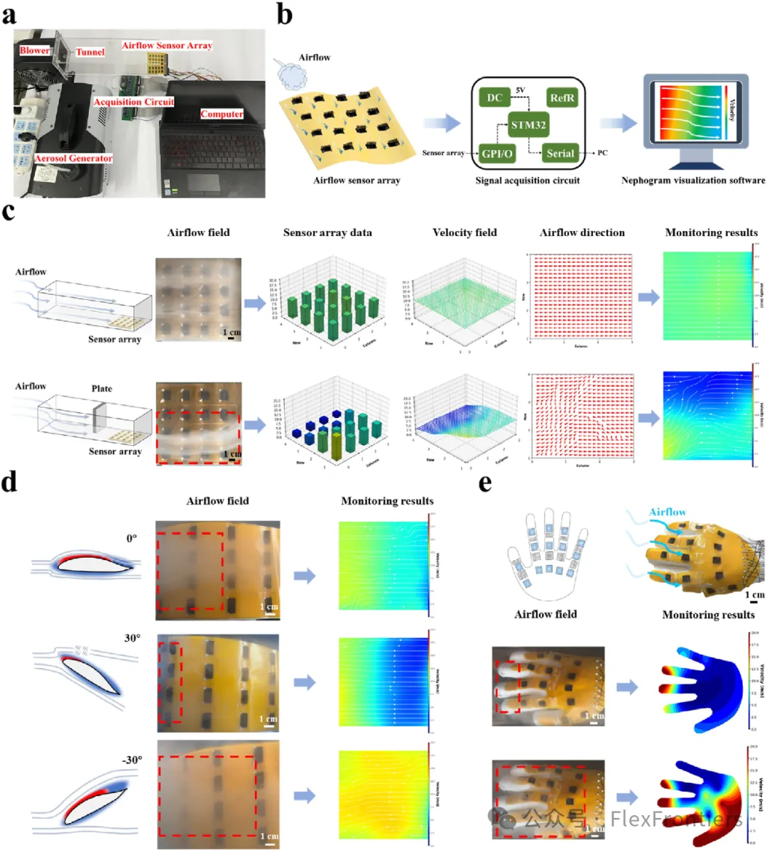 Bionic 'Electronic Hair': High-Sensitivity Flexible Airflow Sensor for Large-Area Sensing