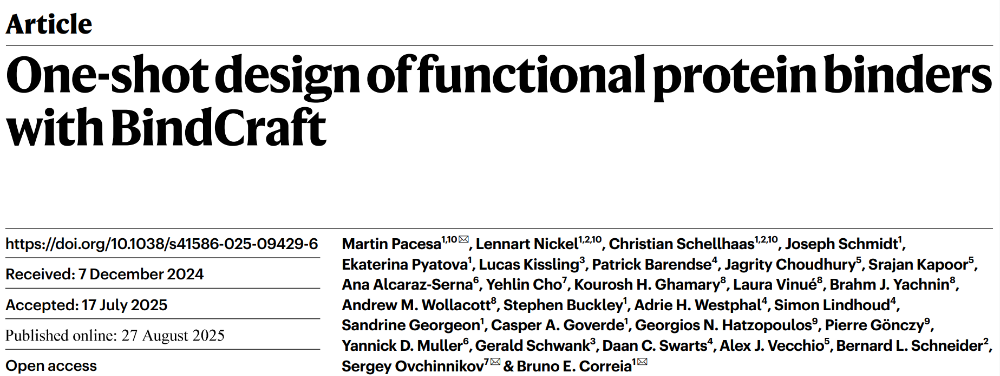 Nature | Open-source and Automated De Novo Protein Binder Design Process