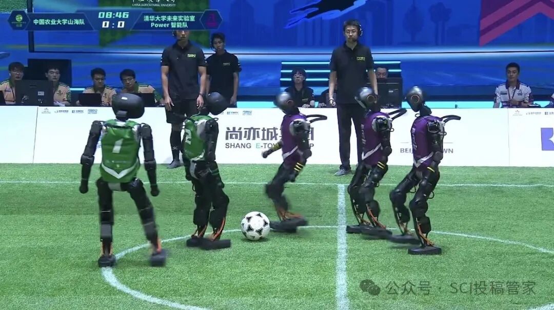 Beijing Hosts Debut of 'Robot Football': AI Robots Play Soccer, Igniting Technology and Passion