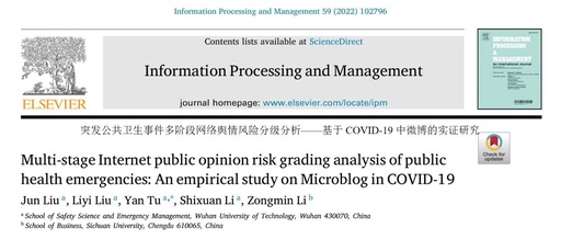 Disaster Assessment and EM | Multi-stage Internet Public Opinion Risk Grading